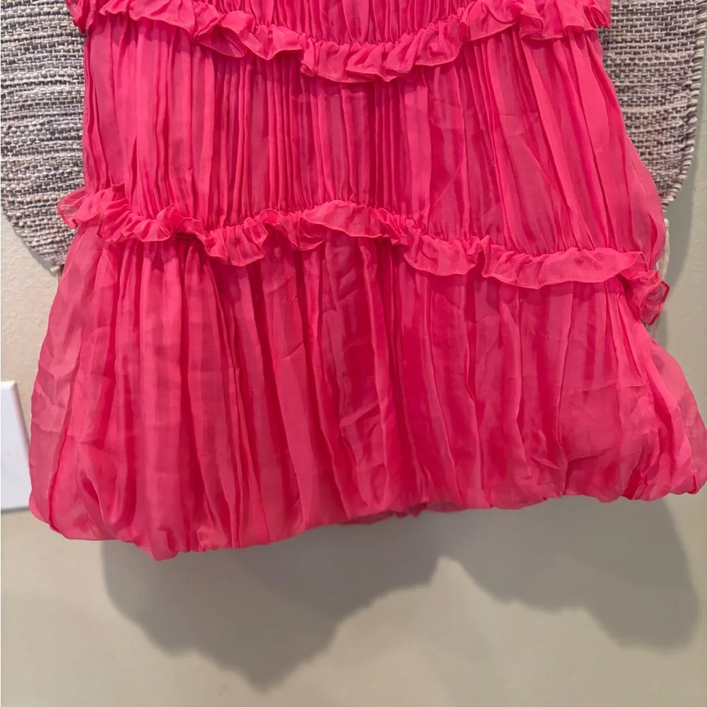 Free People Elegant Pink Pleated Dress